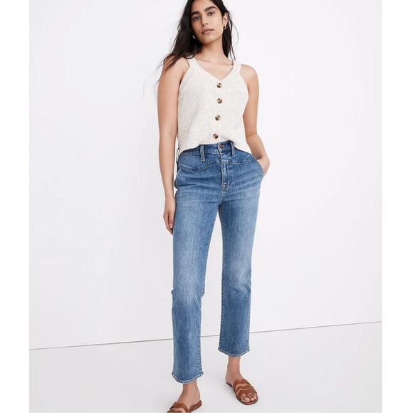 Madewell Jeans Madewell Slim Demiboot Jeans In Tracy Wash Western